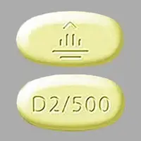 Jentadueto (Linagliptin and metformin [ lin-a-glip-tin-and-met-for-min ])-D2/500 Logo-linagliptin 2.5 mg / metformin hydrochloride 500 mg-Yellow-Oval