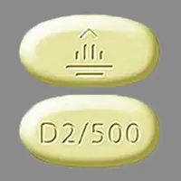 Jentadueto (Linagliptin and metformin [ lin-a-glip-tin-and-met-for-min ])-D2/500 Logo-linagliptin 2.5 mg / metformin hydrochloride 500 mg-Yellow-Oval