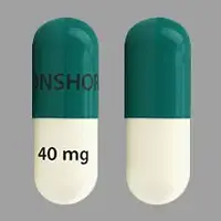 Jornay pm (Methylphenidate hydrochloride)-IRONSHORE 40 mg-40 mg-Green & White-Capsule-shape