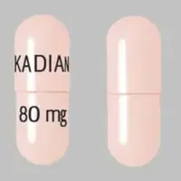 Kadian (Morphine (oral) [ mor-feen ])-KADIAN 80 mg-80 mg-Orange-Capsule-shape