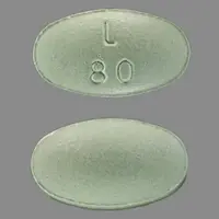 Latuda (Lurasidone [ loo-ras-i-done ])-L 80-80 mg-Green-Oval