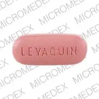 Levaquin (Levofloxacin (oral) [ lee-voe-flox-a-sin ])-LEVAQUIN 250-250 mg-Pink-Oval