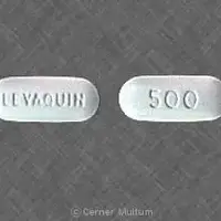 Levaquin (Levofloxacin (oral) [ lee-voe-flox-a-sin ])-LEVAQUIN 500-500 mg-Orange-Oval