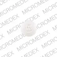 Lexapro (Escitalopram [ ee-sye-tal-o-pram ])-FL 5-5 mg-White-Round