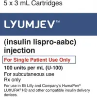 Lyumjev (Insulin lispro [ in-soo-lin-liss-pro ])-medicine-U-100 (100 units/mL) cartridge