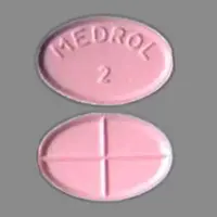 Medrol (Methylprednisolone (oral) [ meth-il-pred-nis-oh-lone ])-MEDROL 2-2 mg-Pink-Oval