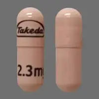 Ninlaro (Ixazomib [ ix-az-oh-mib ])-Takeda 2.3 mg-2.3 mg-Pink-Capsule-shape