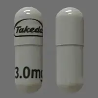 Ninlaro (Ixazomib [ ix-az-oh-mib ])-Takeda 3.0 mg-3.0 mg-Gray-Capsule-shape