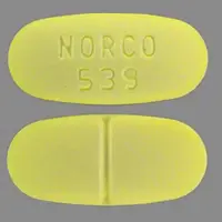 Norco (Acetaminophen and hydrocodone [ a-seet-a-min-oh-fen-and-hye-droe-koe-done ])-NORCO 539-325 mg / 10 mg-Yellow-Oval