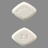 Norvasc (Amlodipine [ am-loe-di-peen ])-NORVASC 2.5-2.5 mg-White-Four-sided