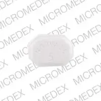 Norvasc (Amlodipine [ am-loe-di-peen ])-NORVASC 5-5 mg-White-Eight-sided