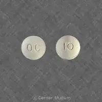 Oxycontin (Oxycodone [ ox-i-koe-done ])-OC 10-10 mg-White-Round