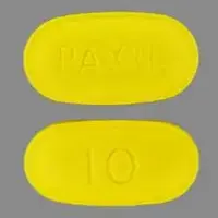 Paxil (Paroxetine [ pa-rox-a-teen ])-PAXIL 10-10 mg-Yellow-Oval