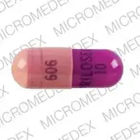 Prilosec (Omeprazole [ oh-mep-ra-zol ])-606 PRILOSEC 10-10 mg-Pink & Purple-Capsule-shape