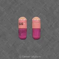 Prilosec (Omeprazole [ oh-mep-ra-zol ])-606 PRILOSEC 10-10 mg-Pink & Purple-Capsule-shape