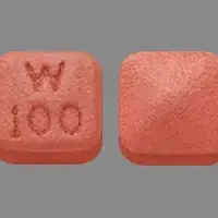 Pristiq (Desvenlafaxine [ des-ven-la-fax-een ])-W  100-100 mg-Orange-Four-sided