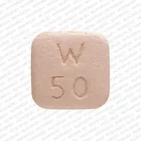 Pristiq (Desvenlafaxine [ des-ven-la-fax-een ])-W 50-50 mg-Pink-Four-sided