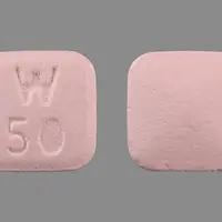 Pristiq (Desvenlafaxine [ des-ven-la-fax-een ])-W 50-50 mg-Pink-Four-sided