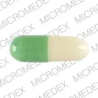 Prozac (Fluoxetine [ floo-ox-e-teen ])-DISTA 3105 PROZAC 20 mg-20 mg-Green & Yellow-Capsule-shape