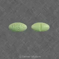 Prozac (Fluoxetine [ floo-ox-e-teen ])-PROZAC 10-10 mg-Green-Oval