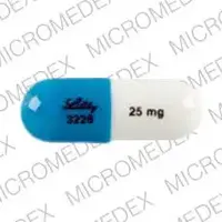 Strattera (Atomoxetine [ at-oh-mox-e-teen ])-LILLY 3228 25 mg-25 mg-Blue & White-Oval