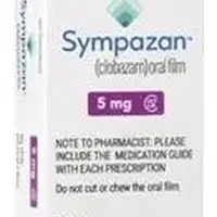 Sympazan (Clobazam [ kloe-ba-zam ])-C5-5 mg-White-Rectangle