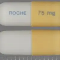 Tamiflu (Oseltamivir [ os-el-tam-ih-veer ])-ROCHE 75 mg-75 mg-Yellow / Gray-Capsule-shape