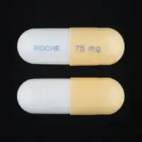 Tamiflu (Oseltamivir [ os-el-tam-ih-veer ])-ROCHE 75 mg-75 mg-Yellow / Gray-Capsule-shape