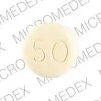 Topamax (Topiramate [ toe-pyre-a-mate ])-TOPAMAX 50-50 mg-Yellow-Round