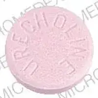 Urecholine (Bethanechol [ be-than-e-chol ])-MSD 412 URECHOLINE-10 MG-Pink-Round