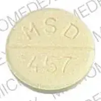 Urecholine (Bethanechol [ be-than-e-chol ])-MSD 457 URECHOLINE-25 MG-Yellow-Round