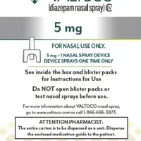 Valtoco (Diazepam nasal [ dye-az-e-pam ])-medicine-5 mg (one 5 mg nasal spray device)