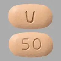 Venclexta (Venetoclax [ ven-et-oh-klax ])-V 50-50 mg-Beige-Capsule-shape