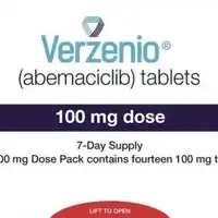 Verzenio (Abemaciclib [ a-bem-a-sye-klib ])-Lilly 100-100 mg-White-Oval