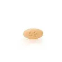 Verzenio (Abemaciclib [ a-bem-a-sye-klib ])-Lilly 50-50 mg-Beige-Oval