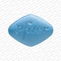 Viagra (Sildenafil (oral) [ sil-den-a-fil ])-Pfizer VGR 25-25 mg-Blue-Four-sided