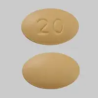 Viibryd (Vilazodone [ vil-az-oh-done ])-20-20 mg-Orange-Oval