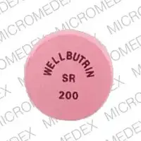 Wellbutrin sr (Bupropion [ byoo-pro-pee-on ])-WELLBUTRIN SR 200-200 mg-Pink-Round