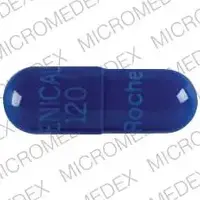 Xenical (Orlistat [ or-li-stat ])-ROCHE XENICAL 120-120 mg-Blue-Capsule-shape