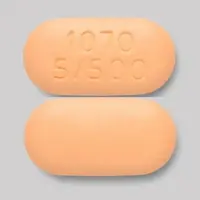 Xigduo xr (Dapagliflozin and metformin [ dap-a-gli-floe-zin-and-met-for-min ])-1070 5/500-5 mg / 500 mg-Orange-Capsule-shape