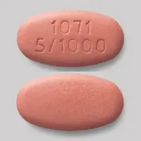 Xigduo xr (Dapagliflozin and metformin [ dap-a-gli-floe-zin-and-met-for-min ])-1071 5/1000-5 mg / 1000 mg-Pink-Oval