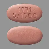 Xigduo xr (Dapagliflozin and metformin [ dap-a-gli-floe-zin-and-met-for-min ])-1071 5/1000-5 mg / 1000 mg-Pink-Oval