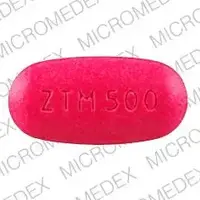 Zithromax (Azithromycin [ a-zith-roe-mye-sin ])-Pfizer ZTM500-500 mg-Pink-Oval