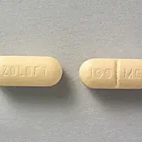 Zoloft (Sertraline [ ser-tra-leen ])-ZOLOFT 100 MG-100 mg-Yellow-Oval