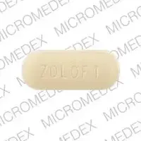 Zoloft (Sertraline [ ser-tra-leen ])-ZOLOFT 100 MG-100 mg-Yellow-Oval