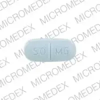 Zoloft (Sertraline [ ser-tra-leen ])-ZOLOFT 50 MG-50 mg-Blue-Oval