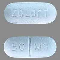 Zoloft (Sertraline [ ser-tra-leen ])-ZOLOFT 50 MG-50 mg-Blue-Oval