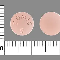 Zomig (Zolmitriptan (oral) [ zole-mi-trip-tan ])-ZOMIG 5-5 mg-Pink-Round