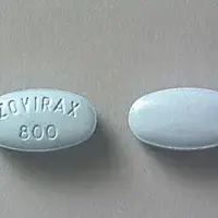 Zovirax (Acyclovir (oral) [ a-sye-klo-veer ])-ZOVIRAX 800-800 mg-Purple-Oval