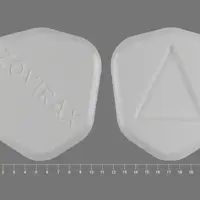 Zovirax (Acyclovir (oral) [ a-sye-klo-veer ])-ZOVIRAX Logo-400 mg-White-U-shape